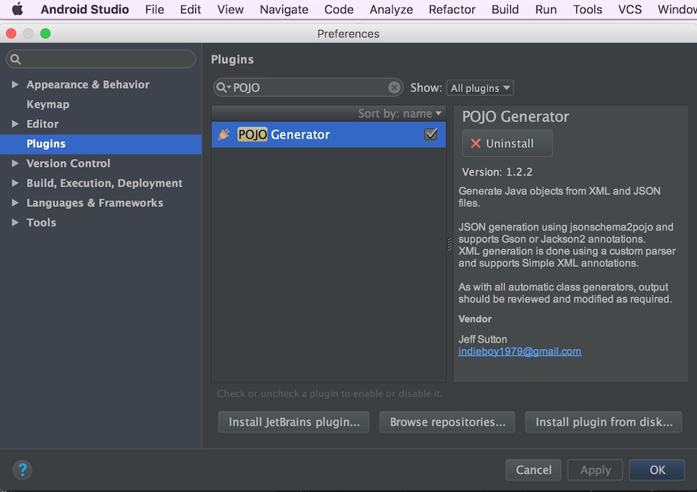 how to install update android studio plugins tutorial